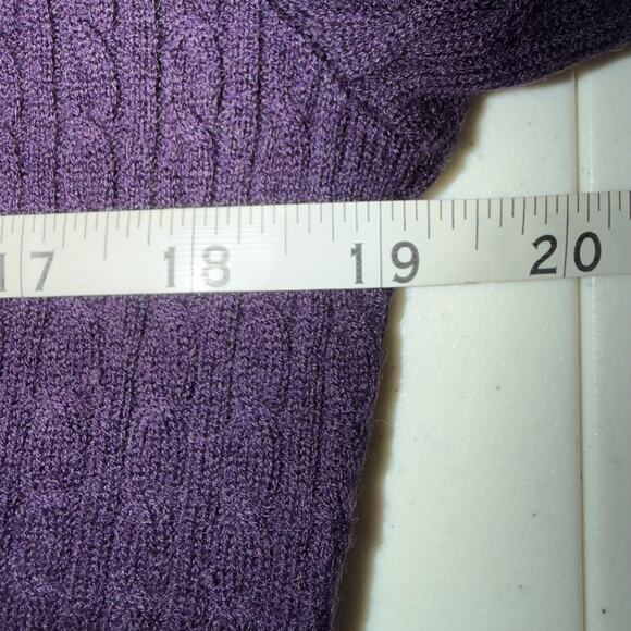 Brooks Brothers Silk and Cashmere Womens Size Small Dark Purple Cardigan - Picture 6 of 7